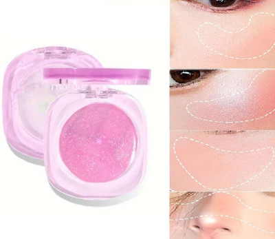 GULGLOW99 Korean Crystal Make Up Blush, PH Color Changing Blusher for Cheeks(PINK)