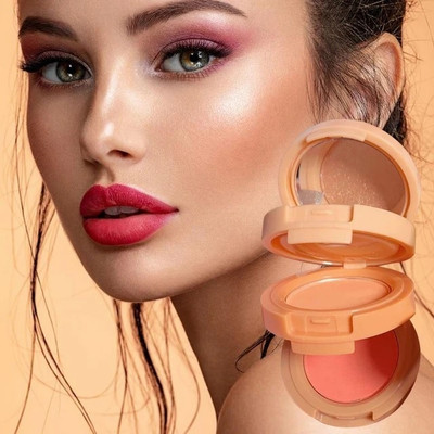 SILDUST Highly Pigmented 3IN1 mini face blush and highlighter palette(MULTICOLOR)