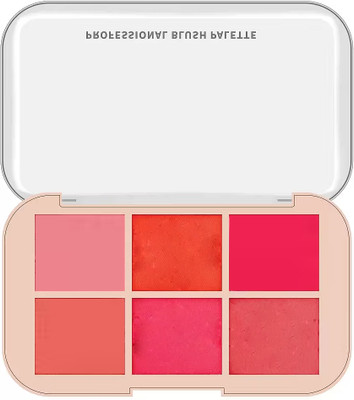 ADJD 6 Color Matte finish ,long lasting multi color blusher for cheeks(MULTI COLOUR)