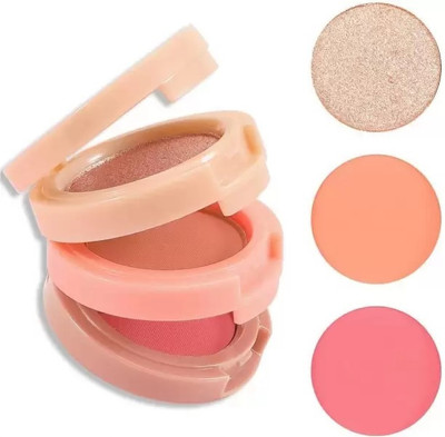 CATERINACHIARA HD Baked Blusher Powder And Highlighter Eyeshadow Palette Highlighter(multi color)