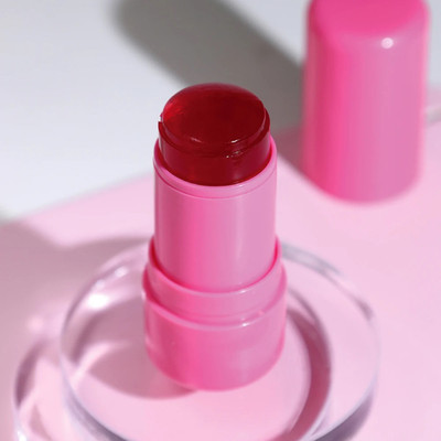 MYEONG Cooling Water Jelly Tint Blush Stick, Multi-Use Cheek and Lip Stick(Purple)