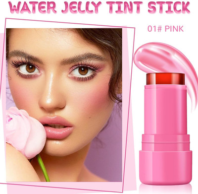 YAWI 3 in 1 Lip, Eye & Cheek Tint jelly blush stick(purple)