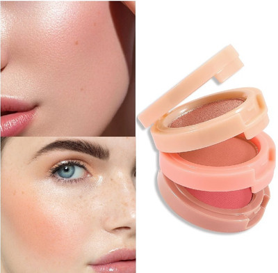 SILDUST Perfect 3 in 1 face blusher + highlihger with mini compact palette(MULTICOLOR)