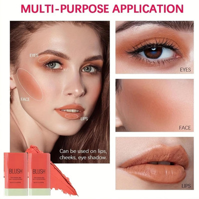 tanvi27 Long Lasting, Waterproof, Moisturizer, Matte Finish Multi-use Stick Blush(Peachy Orange)