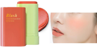 AFARAXIA best Creamy Lightweight Multi-Stick Blusher Moisturize and Blendable Blush 01(orange)