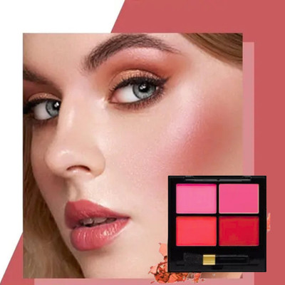 BLUST&FAMME AR multicolor pink shades 4colour blusher pack of 1(Multicolor)