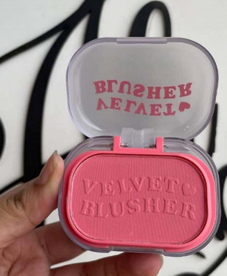 MYEONG Pressed sheer velvet powder blush With brush And mirror(Peach)