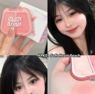 Divyaan Beauty Viral Powder Blush 2in1 Face Blush With Keychain Dual Color Long Lasting(Multi Color Shades)