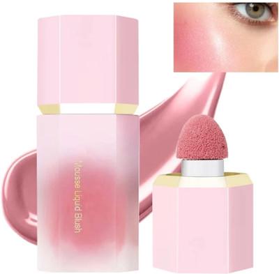 REIMICHI Dual Use Sponge Applicator For Lips And Cheeks Blush For Cheeks Blusher Cream(rose pink)