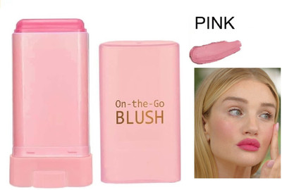 EVERERIN Lightweight Multi-Stick for Face Eyes & Lip Longlasting 3in1 Multi-Use M Blusher(Baby Pink)