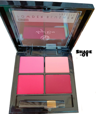 Angel Rose Silky and Creamy 4 Color Powder Blusher Palette (Shade-01)(Multicolor-01)