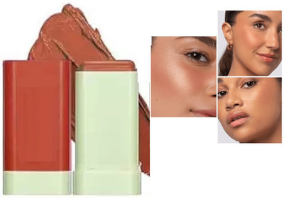 REIMICHI Multi-Stick for Face Eyes & Lip Longlasting 3in1 Multi-Use Blusher(brown)