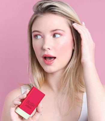 Latixmat Makeup Blush Stick Multi-Use Long Lasting Cream Blusher Stick For Face Makeup(Hot Red)