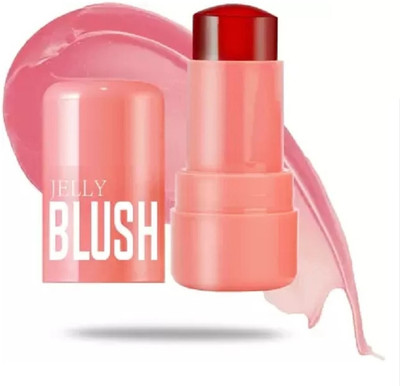 Yuency Jelly Blush Tint Jelly Texture | Long Lasting | Mess Free Stick(PoppyPink)