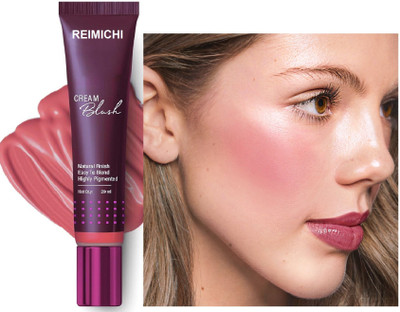 REIMICHI Cream Blusher Dewy-Matte Finish | Highly Pigmented | Long-Lasting Formula(pink)