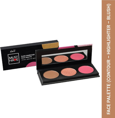 Iba Must Have Glam Makeover Face Palette with Blush, Contour and Highlighter(Pink)