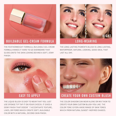 HUZURLU The Unique Cushion Multi Purpose Makeup Mousse(PEACHY PINK)