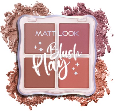 MATTLOOK Blush Play Ultra Pigmented and Blendable for Natural Glow Blusher Palette(03 Glamour Chic)