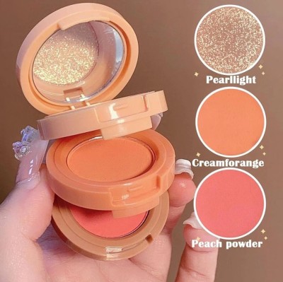 THTC Makeup Kit - Highlighter, Blusher, Eye shadow With Mirror Korean Blush For Women(multi color)