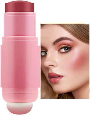 YAWI Cream Blush Stick - Multi-Use Makeup Stick for Cheeks and Lips(Pink Dark)