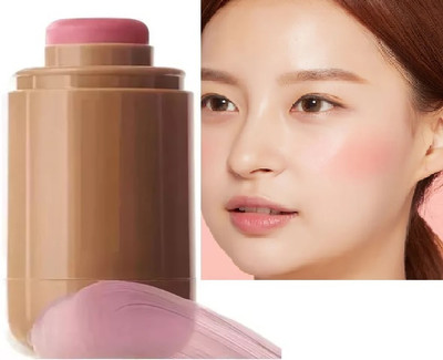AFARAXIA Best Cream Blush Stick - Multi-Use Makeup Stick for Cheeks and Lips(Normal pink)