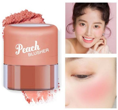 MYEONG Blush Long Lasting Waterproof Puff Cheek Blusher(Brown)