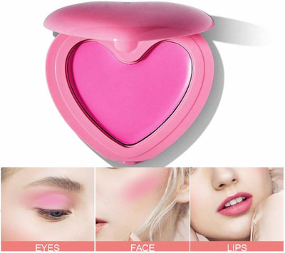 YAWI Korean 3-in-1 Soft Mist Smooth Multi-Purpose Blush EyeShadow Lip Cream(pink)