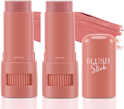 ADJD Blush Stick For Cheeks Tinted Solid Multi-Stick For Eyes Lips Cream(LIGHT PINK)