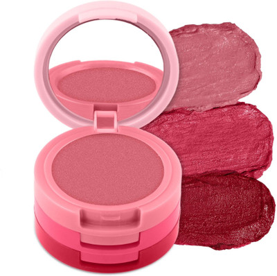 GABBU 3-in-1 Creamy matte Blusher Palette for Cheek, Lips, Eyeshadow Multi-Use Makeup(MULTI COLOR)