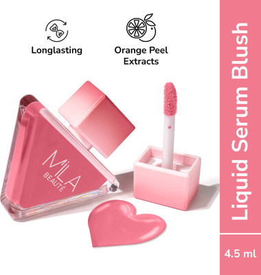 MILA BEAUTÉ Pookie Serum Blush I Soft Matte Finish I Highly Pigmented No Dryness or Patches(Baby Boo)