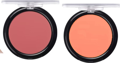 HUZURLU MATTE FINISH ,LONG LASTING MULTI COLOR BLUSHER FOR CHEEKS PACK OF 2(ORANGE, SOFT RED)