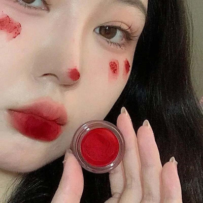 MYEONG Velvet Matte Mousse Solid Lip Gloss Cheek Blush Cream Tint Red(Pack of: 1, 8 g)