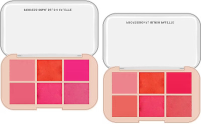 ADJD Combo 6 Color Matte finish ,long lasting multi color blusher for cheeks(MULTI COLOUR)