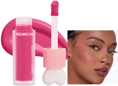 REIMICHI Liquid Blush Highly Pigmented Smooth Texture Easily Blendable & Lightweight(Rose pink)