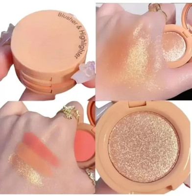 EVERERIN 3-in-1 Highlighter + Contour & Blush Long-Lasting & Pigment Makeup Palette(MULTI)