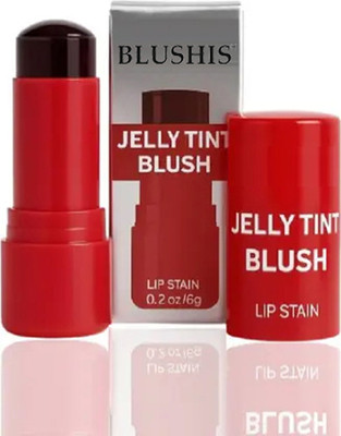 BLUSHIS Water Jelly Blush Lipstick Stick For Cheek and Lip Stains & Tints(RED BURST)