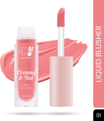 RED4 Creamy and Tint Liquid Blusher & Lip Gloss(01)
