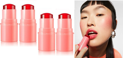 ADJD Combo Tint Blusher Moisturized Long Lasting Matte Rouge Cheek Contour Lipstick(PEACH)