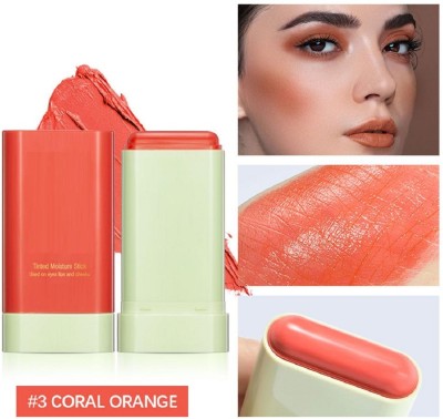 HUZURLU Long Lasting Multi Purpose Makeup Stick for Cheeks, Eyes and Lip For Girls(CORAL ORANGE)