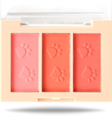 CS STROKES 3in1 matte mini face blusher palette,pocket mini blusher palette(SHADE A)