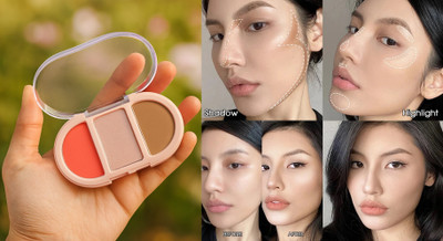 GABBU Blush Highlighter Palette | 3 Color(multicolor)