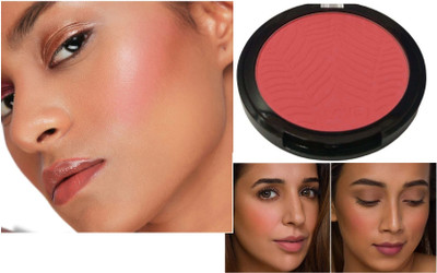 HUZURLU Highly Pigmented & Easy to Blend Lightweight Cheek Blush(Dark Pink)