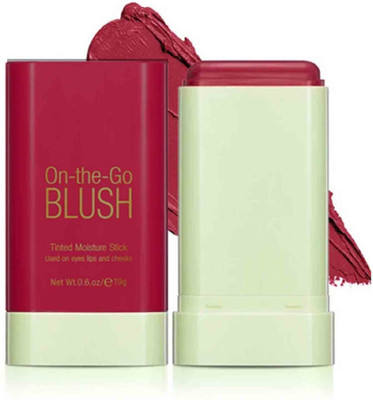 REIMICHI Solid Moisturizer Stick Multi-Use Long Lasting Cream Blusher(CORAL RED)