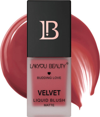 Lakyou Beauty Velvet Liquid Blush Matte Highly Pigmented Easily Blendable 15ml(berry licious)