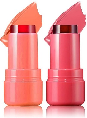 LOVE HUDA Multi Purpose Waterproof Eye Cheek Lip Milk Water Cooling Jelly Blush Stick Tint(Long Lasting Multicolor Blusher For Makeup Lips Color Pink Red)