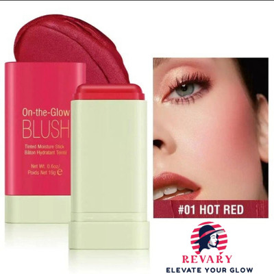 revary Blush On The Glow | Flush of Love Matte Blusher Ruby (19 gm)(HOT RED)