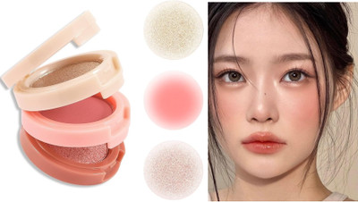 BLUEMERMAID 3 in 1 Blusher Highlighter Eye shadow Palette Kit Highlighter(MULTI COLOR)