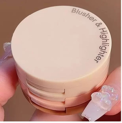 GFSU - GO FOR SOMETHING UNIQUE Compact Powder Blush Highlighter Silky Smooth Face Blush Cheek(multicolor)