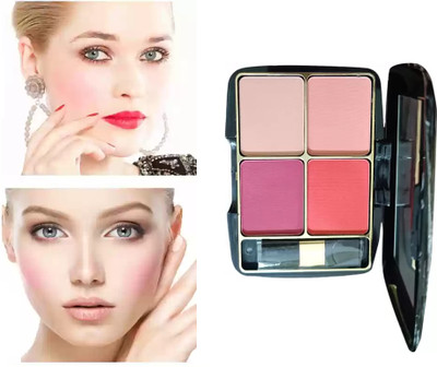 Sheny 4 Color Blusher Palette Pressed Powder Blush long lasting(multicolor)