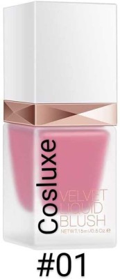 Cosluxe Velvet Liquid Face Blusher,Long-lasting Makeup Blush 15g 01-PINK PUPPLE(01 - PINK PUPPLE)